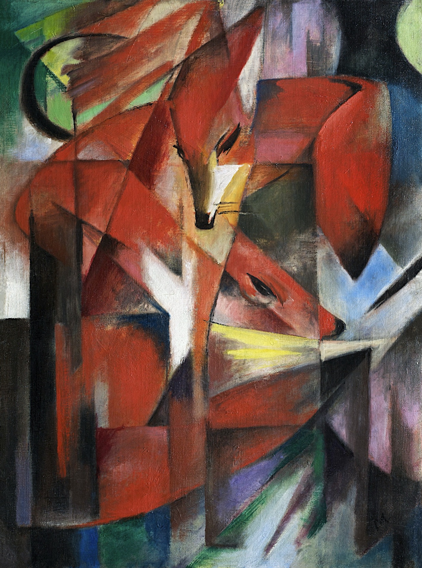 The Foxes by Franz Marc